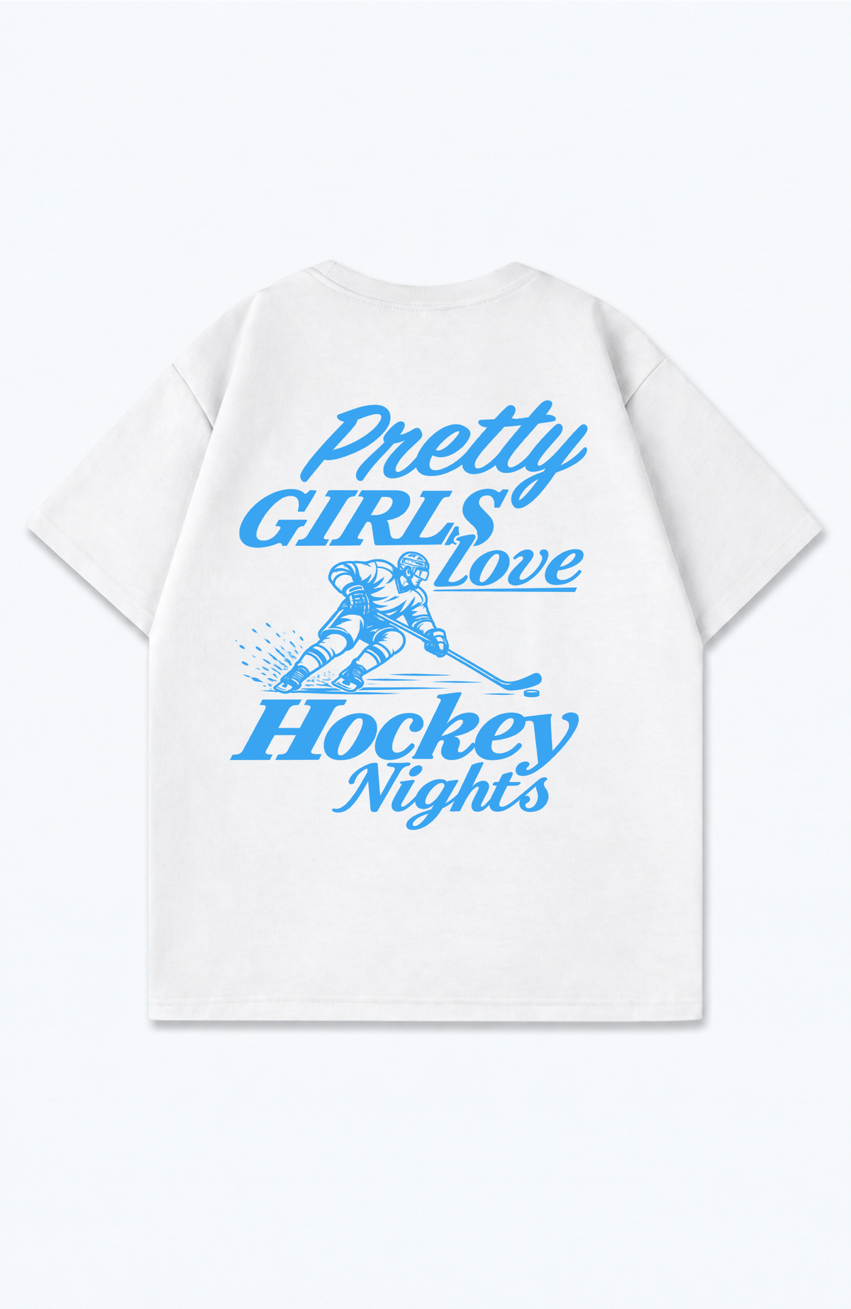 PRETTY GIRLS LOVE HOCKEY NIGHTS OVERSIZED SHIRT
