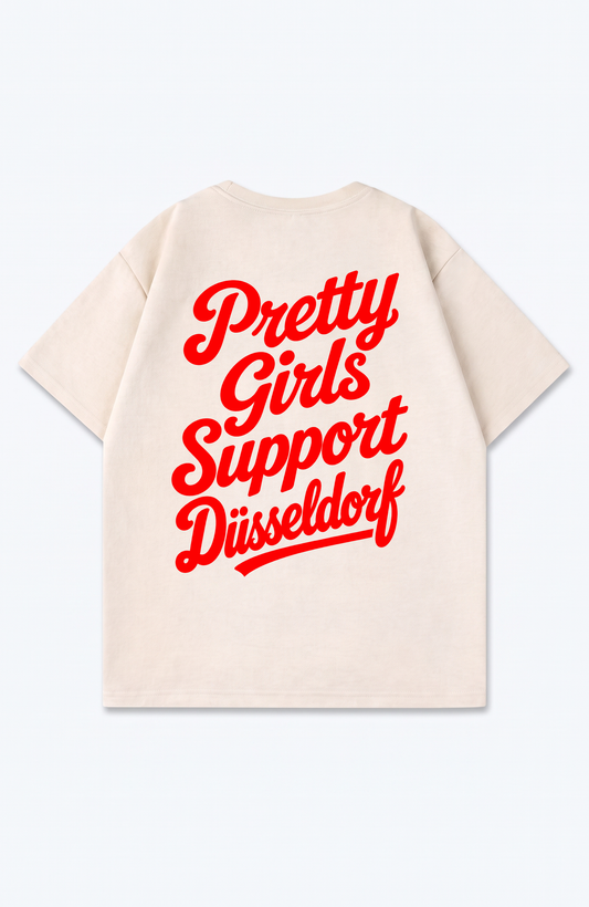 PRETTY GIRLS SUPPORT DÜSSELDORF OVERSIZED SHIRT