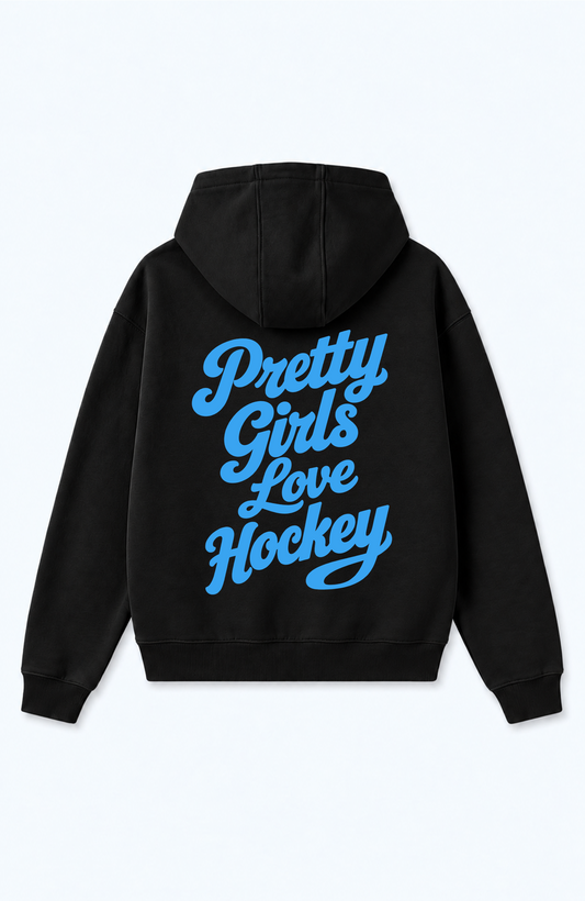 PRETTY GIRLS LOVE HOCKEY OVERSIZED HOODIE