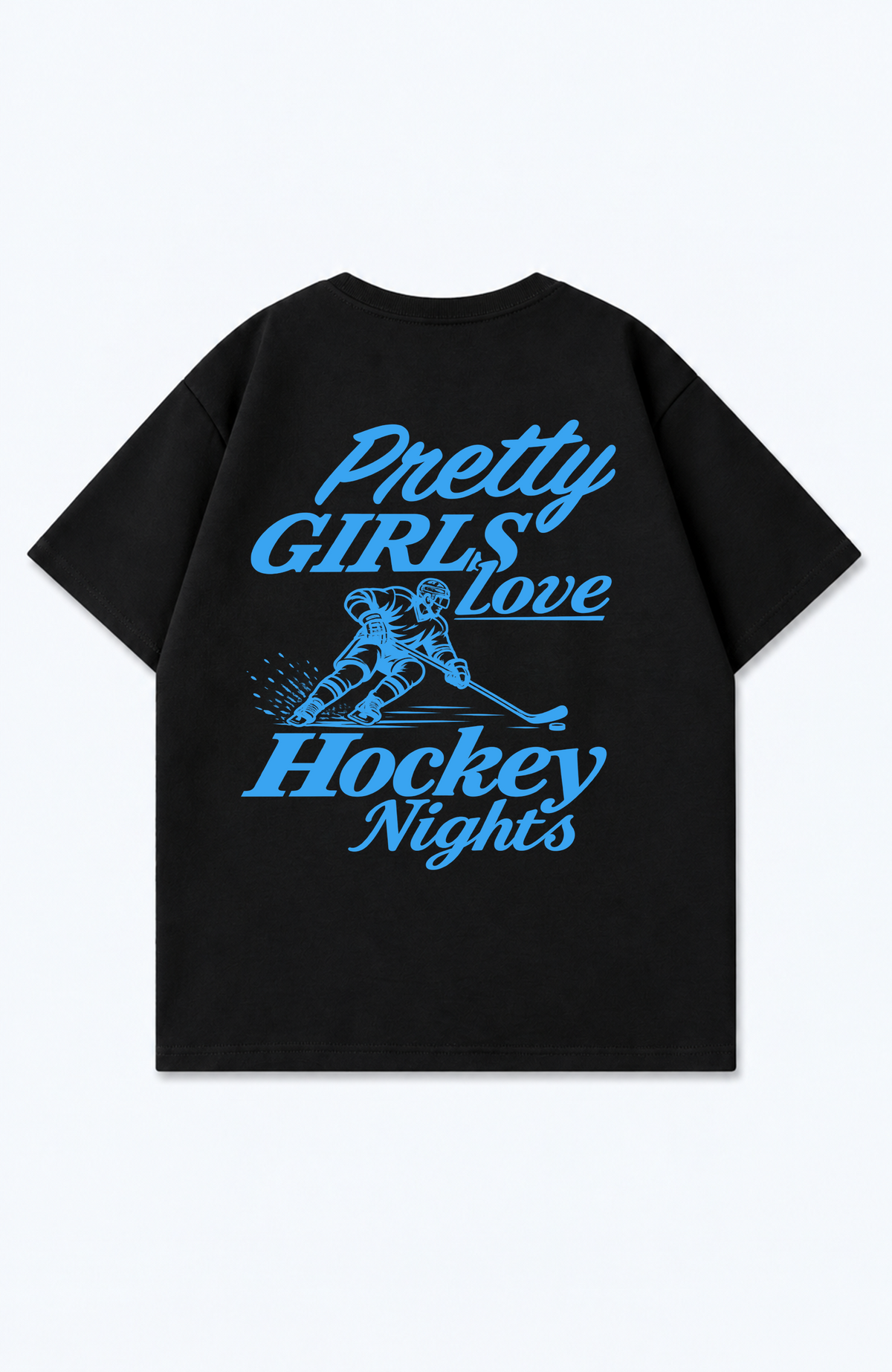 PRETTY GIRLS LOVE HOCKEY NIGHTS OVERSIZED SHIRT