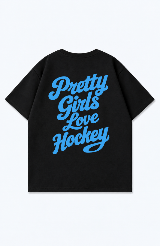 PRETTY GIRLS LOVE HOCKEY OVERSIZED SHIRT